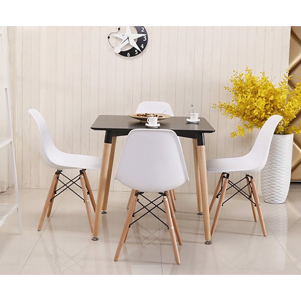 BÀN VUÔNG MẶT GỖ MDF CHÂN GỖ BEECH