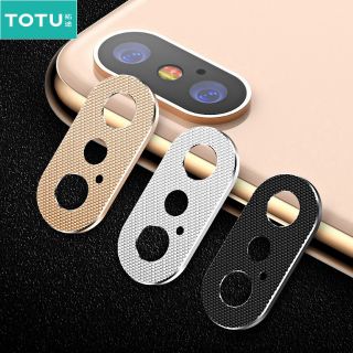 Bộ 2 dán chụp nhôm bảo vệ camera iPhone X Xs Xs Max Totu