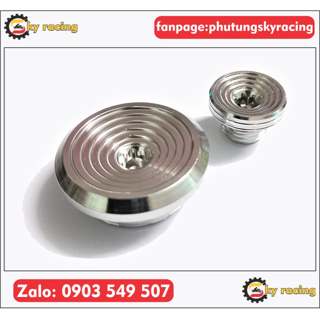 Ốc mâm lửa INOX 304 kiểu thái gắn cho dòng Honda và Yamaha