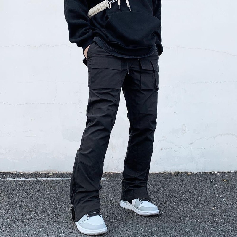 Quần kaki túi hộp khoá kéo unisex