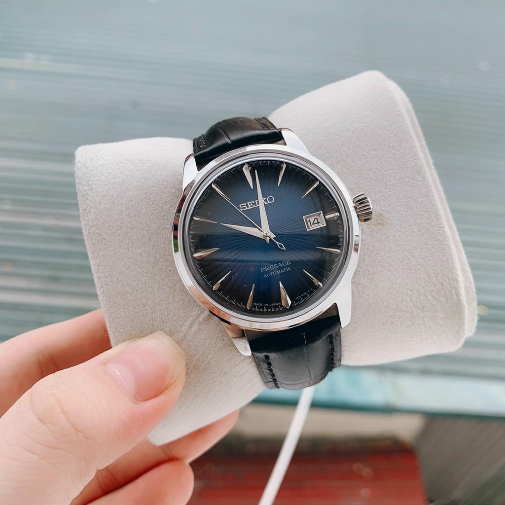 Đồng hồ Nam seiko 3kim 1lich chạy cơ automatic nhiều màu máy Nhật size 40mm dây da