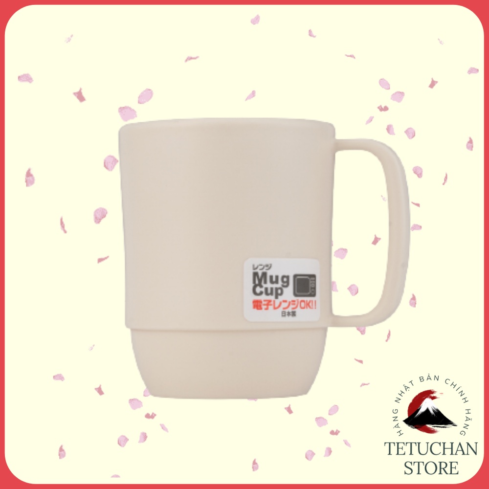 Cốc nhựa uống nước màu trắng sữa Inomata dùng uống trà, cà phê Nhật Bản - Tetuchan Store