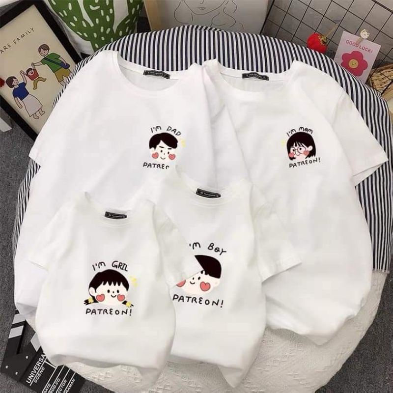 Áo phông đôi/ gia đình hình Patreon