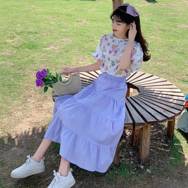 ck Áo Kiểu Hoa Ngắn Tay Mùa Hè Áo Voan Hoa Tay Ngắn Đi Dạo Biển Ulzzang Hàn Quốc New