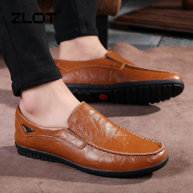 Giày Lười Chất Liệu Da Size Lớn 37-47 Thời Trang 2022 Cho Nam