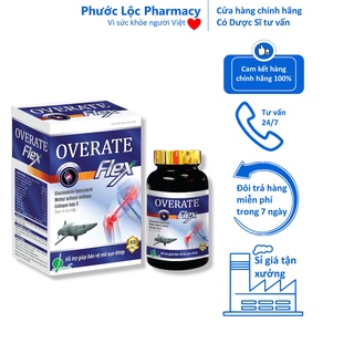 Viên uống bổ khớp Overate Flex. Bổ sung glucosamin, viên sụn cá mập.