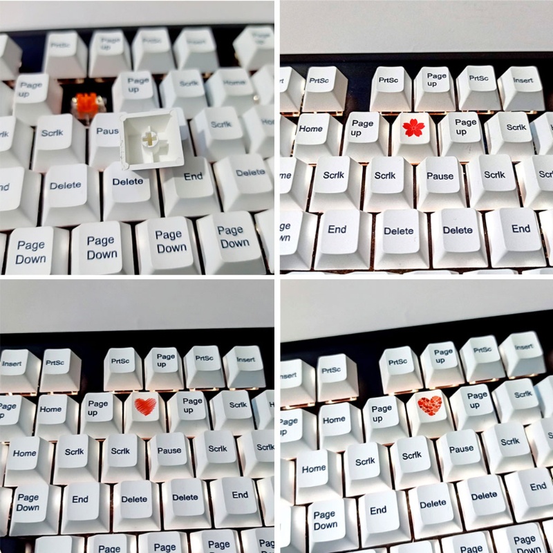 Nút bàn phím PBT bằng ABS bền hình trái tim màu đỏ cho bàn phím cơ Cherry Mx Switch 1Key R4 | BigBuy360 - bigbuy360.vn