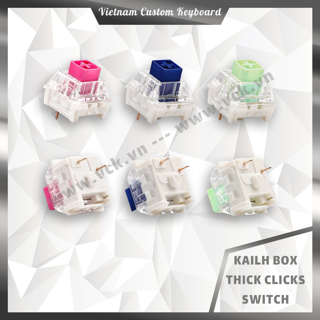 Kailh Box Thick Clicks Switch | Clicky Bar | Kailh Box Pink | Kailh Box Navy | Kailh Box Jade | VCK