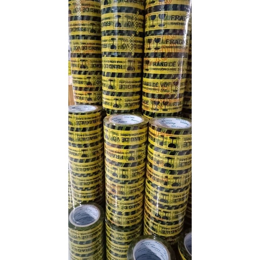 Băng dính, băng keo hàng dễ vỡ, dán thùng (1 cuộn 120Gr)