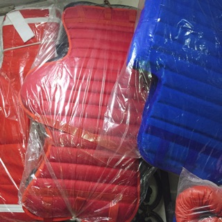 Áo giáp võ thuật cổ truyền xanh đỏ đen