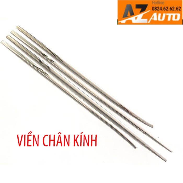 Viền Cong + Nẹp Chân Kính Inox Accent 2018-2022 chất liệu inox 304 - chất liệu innox cao cấp