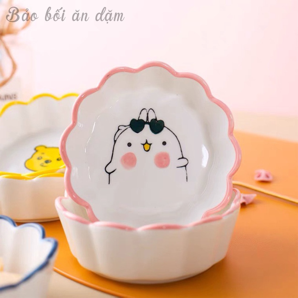 Bát sứ ăn dặm hình lượn sóng dễ thương cho bé ăn dặm