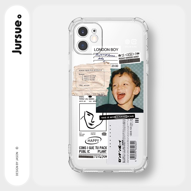 Ốp lưng JURSUE hoạt hình cặp đôi dễ thương đẹp cho iPhone 13 12 11 Pro Max SE 2020 X XR XS ip 8 7 6 6S Plus kute Y157