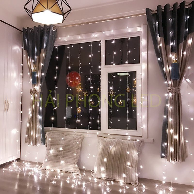 Led thác nước Đèn nháy thả mành dài 3m 10 sợi thả thả mành chống nước trang trí