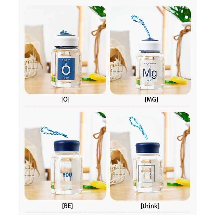 Bình đựng nước thủy tinh cao cấp mini nhỏ gọn Hanzy
