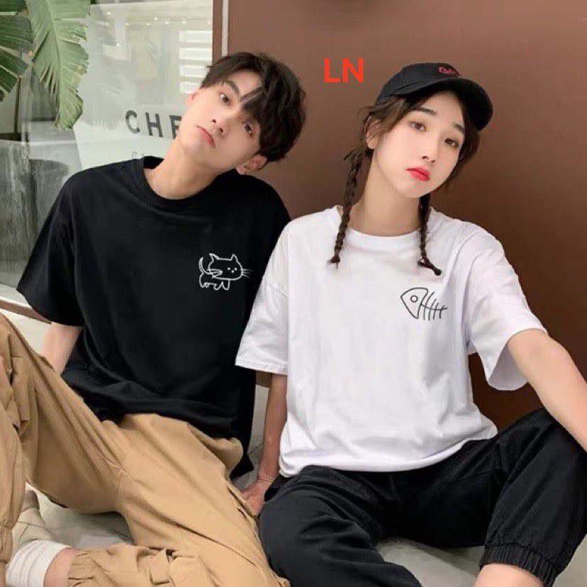 Áo đôi mèo và cá siêu đẹp