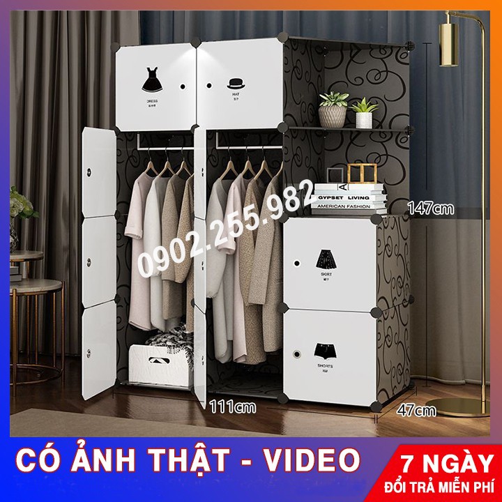 [THANH LÝ ] - TỦ NHỰA LẮP GHÉP ĐA NĂNG THÔNG MINH 12 Ô (2 KỆ GÓC)  TẶNG KÈM MÓC CÀI SƯỜN 20K  SIZE TO