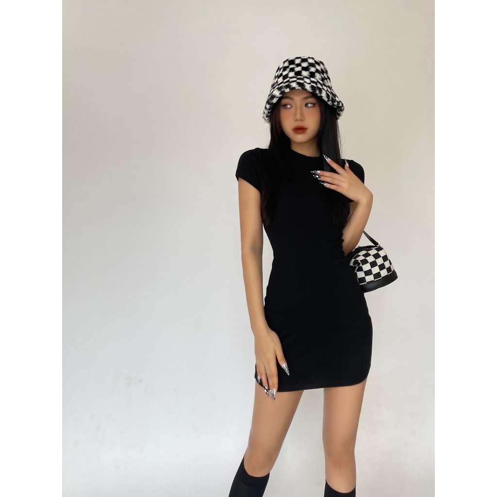 Đầm ôm body hở lưng tay ngắn - M DRESS - DEPASS