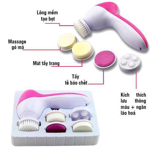 Máy Rửa Mặt Massage 5 Trong 1