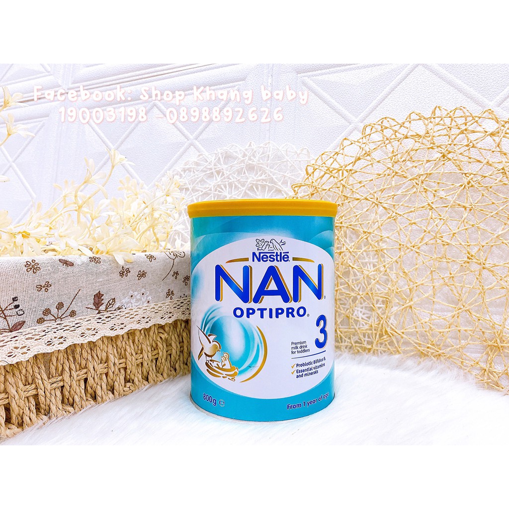 SỮA NAN ÚC nắp vàng  800GR ĐỦ SỐ 1-2-3