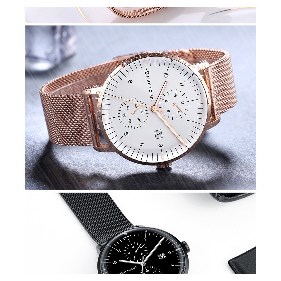ĐỒNG HỒ NAM MINI FOCUS 0052 DÂY LỤA THÉP CAO CẤP, KIỂU DÁNG HIỆN ĐẠI Bán lẻ giá sỉ