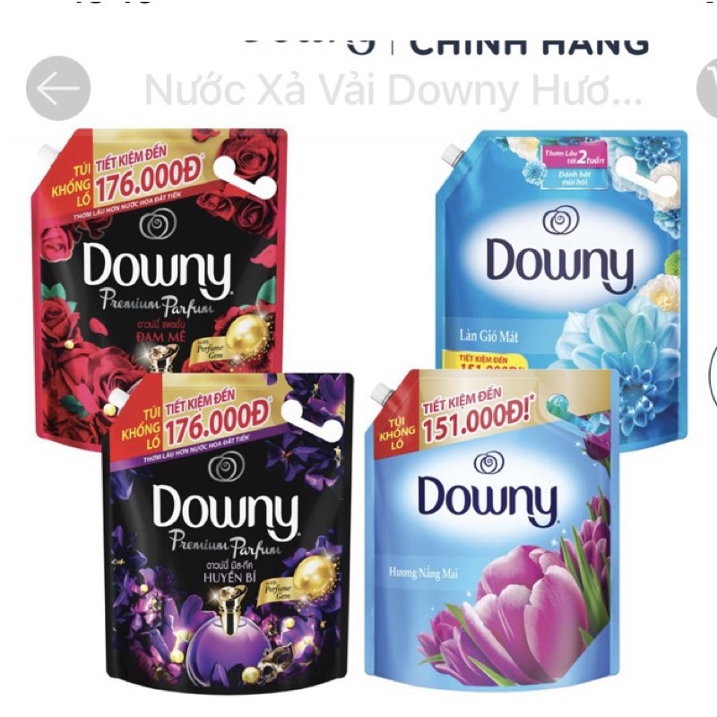 nước xả vải downy 2.4l túi