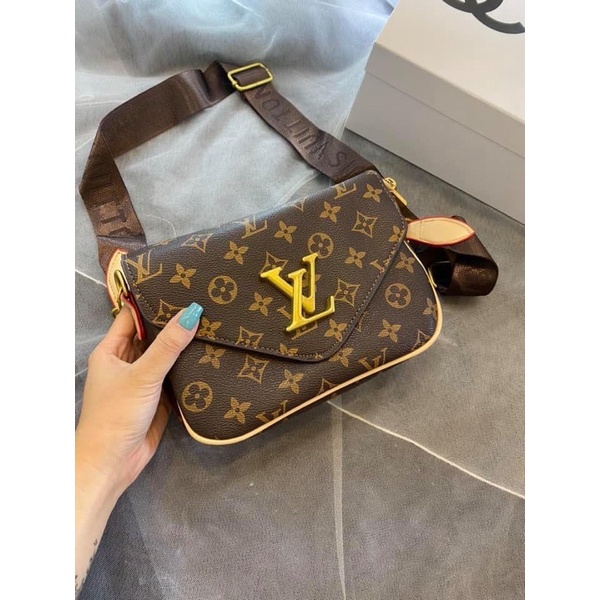 Túi đeo chéo họa tiết lv