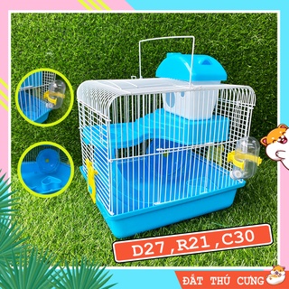 Lồng hamster hoàn tử lớn 2 tầng, full phụ kiện