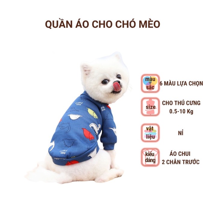 Áo Nỉ Giữ Ấm Thiết Kế Đáng Yêu Dành Cho Chó Mèo - Áo Thời Trang Cho Chó Mèo - Quần áo cho chó - PET 2021