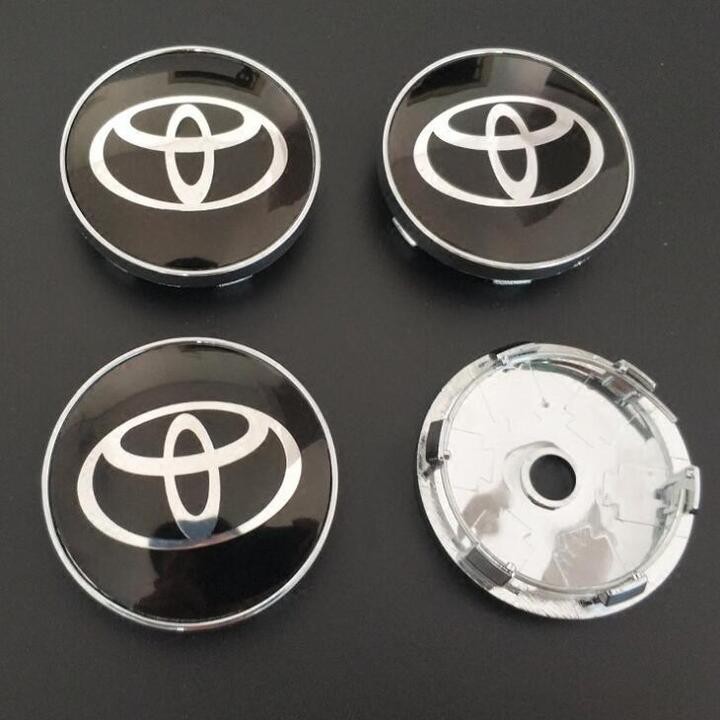 Logo chụp mâm bánh xe ô tô Toyota đường kính 60mm TOYOTA60-D - 01 chiếc