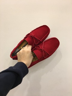 Giày lười da lộn nam