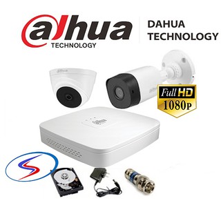 Bộ 2 camera dahua full hd 2.0 megapixel, đầu ghi 4104C-X1
