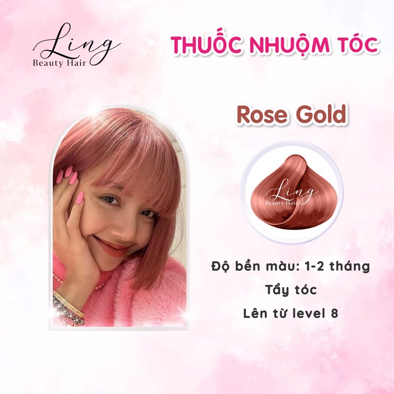 [ KÈM TẨY ] Thuốc nhuộm tóc màu ROSE GOLD