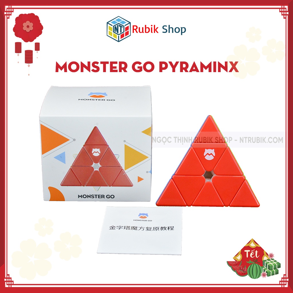 [Siêu Hót Gan Monster GO] Rubik Kim Tự Tháp Pyraminx Monster Go Stickerless