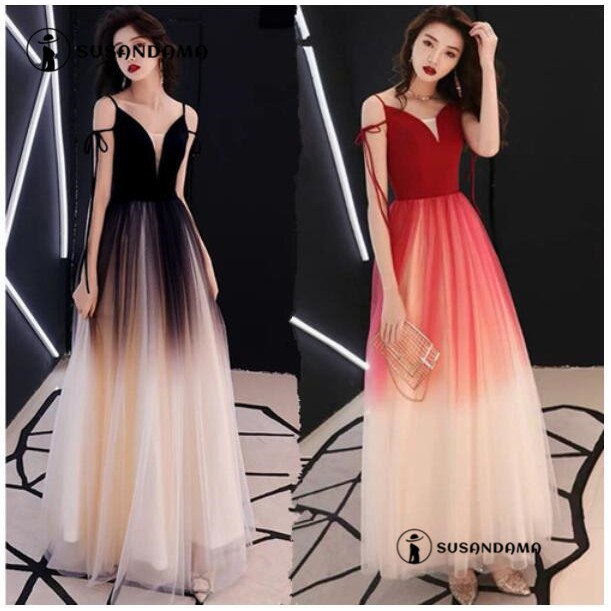 Đầm nữ maxi phối lưới thanh lịch