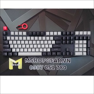 Set keycap Dolch xám đen thick pbt doubleshot xuyên led 109 keys