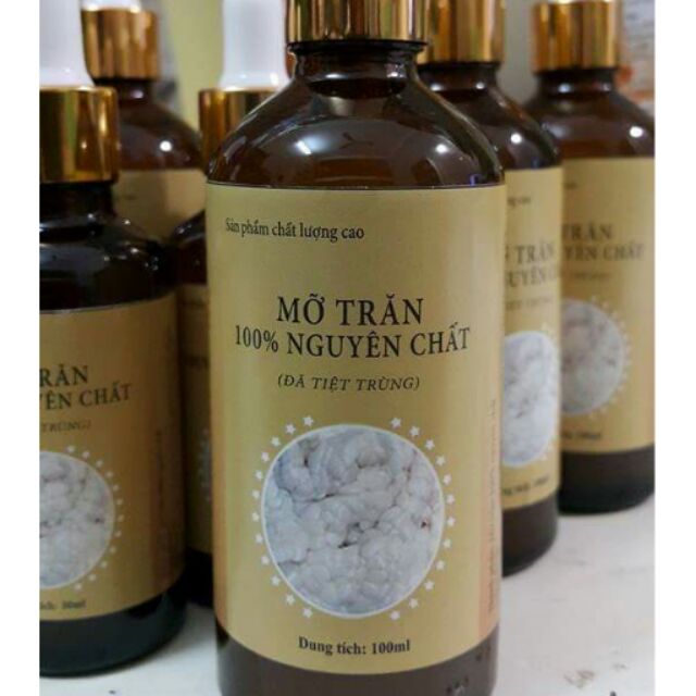 Combo Mỡ trăn nguyên chất 100ml + sáp ong wax lông ( Kèm giấy, que) + bông tắm xơ mướp