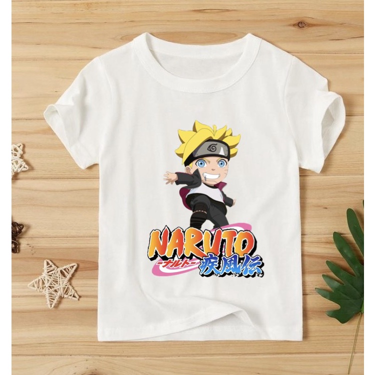 áo thun bé trai in hình naruto thun co giản 4 chiều thoải mái NRT03