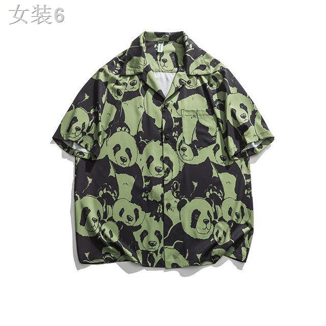 ♂✁Quốc triều áo sơ mi nam ngắn tay thun mỏng mùa hè phong cách hợp thời trang thương hiệu hip-hop xu hướng lỏng lẻ