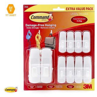 [TỐT -  BỀN VÀ SIÊU DÍNH] Bộ 10 Móc Treo 17008EXVP Command 3M - HIBUVTAUTO