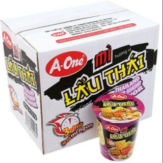 Thùng mì ly A-One Lẩu thái (12 ly)