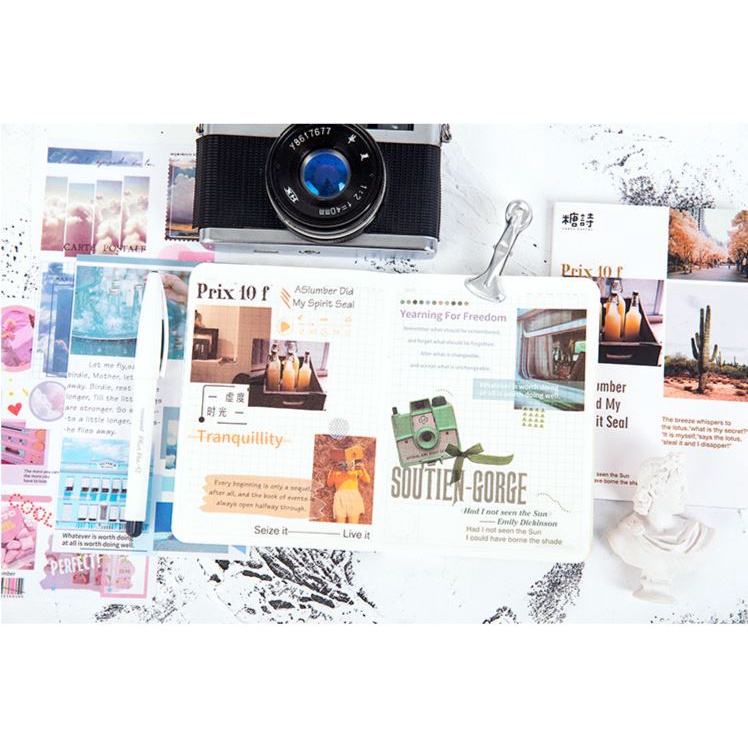 Enjoymore 1 Tấm Hình Dán Washi Aesthetic Truyền Cảm Hứng Trang Trí Sáng Tạo Sổ Scrapbook Bullet journal Nhật ký
