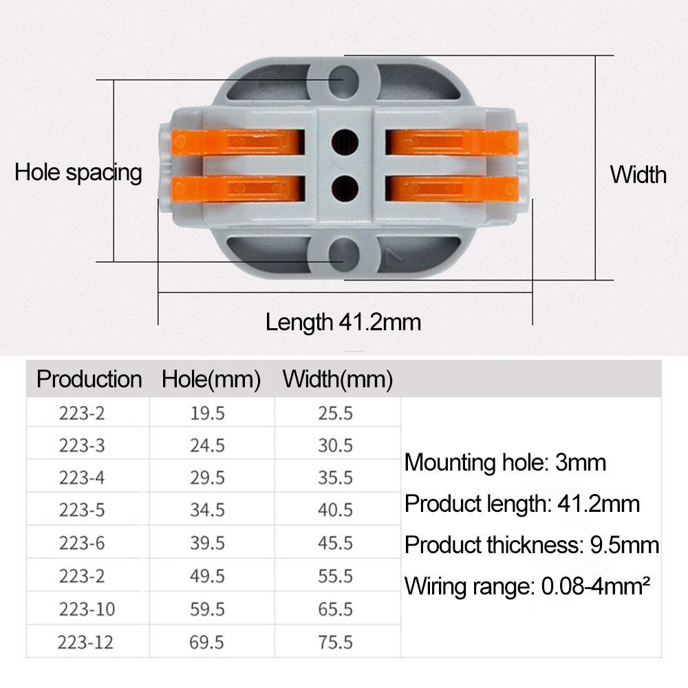 KUNHEV Đầu Nối Dây Điện 2-12 Chấu Thiết Kế Nhỏ Gọn Tiện Dụng