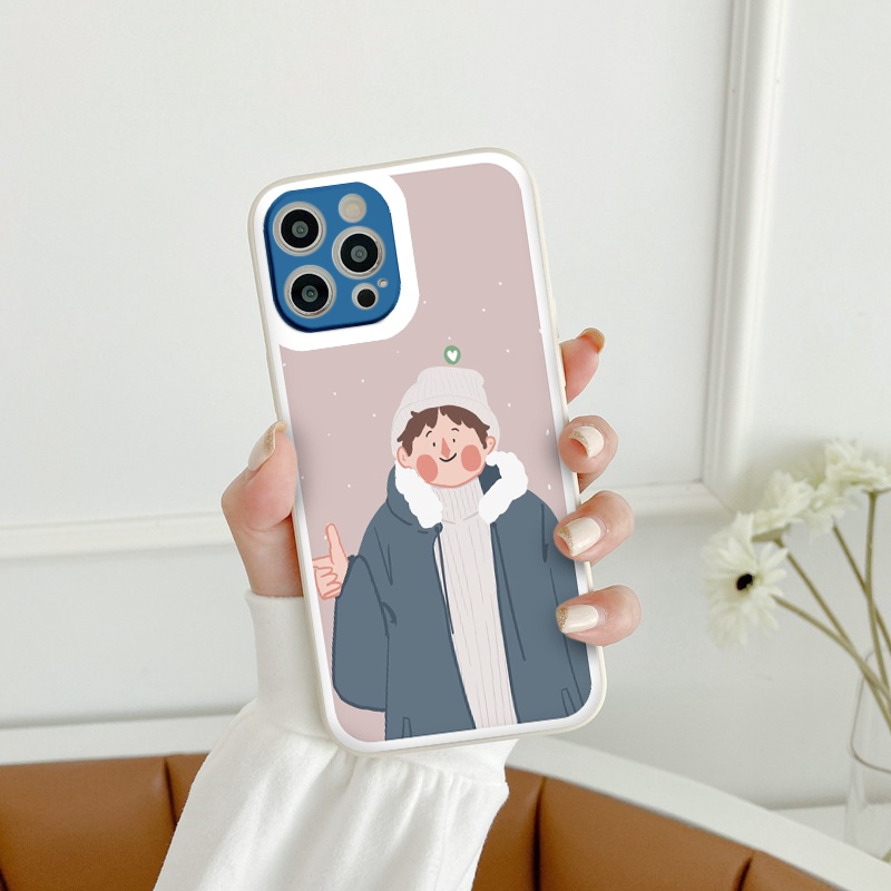 Ốp lưng iphone Cặp đôi mùa đông cạnh vuông dẻo ip 6splus/7/7plus/8/8plus/x/xr/xs/11/12/pro/max/plus/13promax tr002