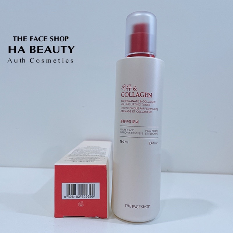 Nước hoa hồng dưỡng ẩm se khít lỗ chân lông cấp ẩm The Face Shop Pomegranate & Collagen Volume Lifting Toner 160ml | BigBuy360 - bigbuy360.vn
