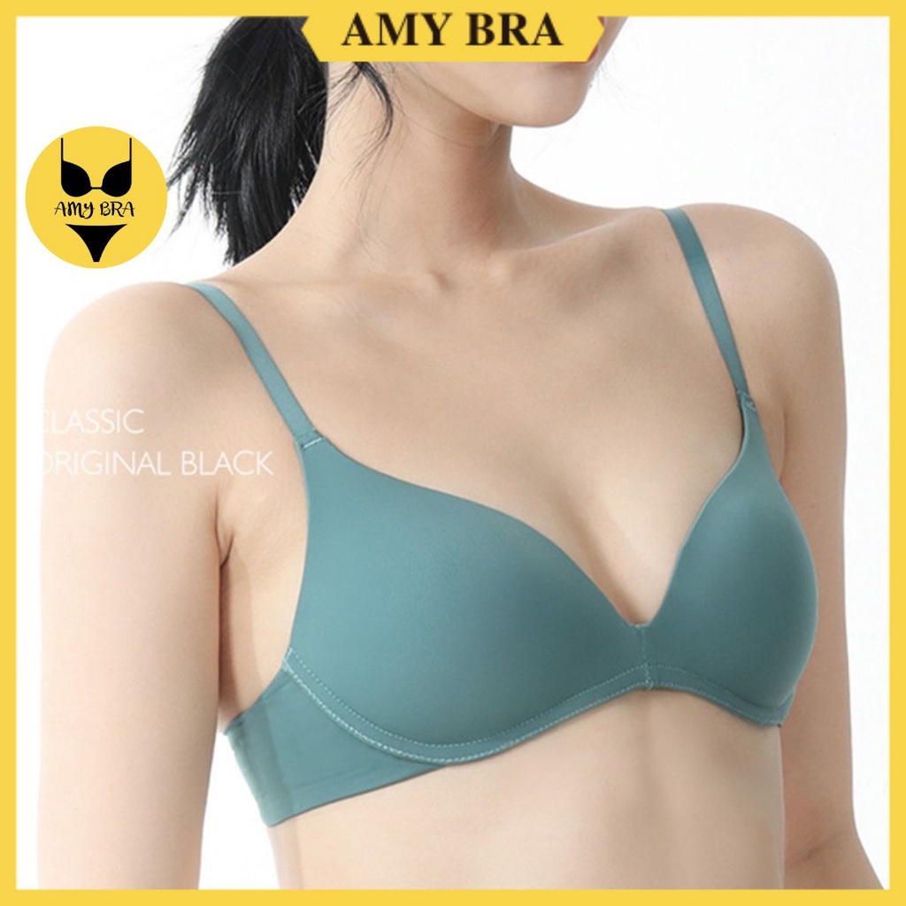 Áo Ngực Nữ - Áo Lót Nữ Không Gọng Mút Mỏng Su Trơn Mặc Thoải Mái AMYBRA A239