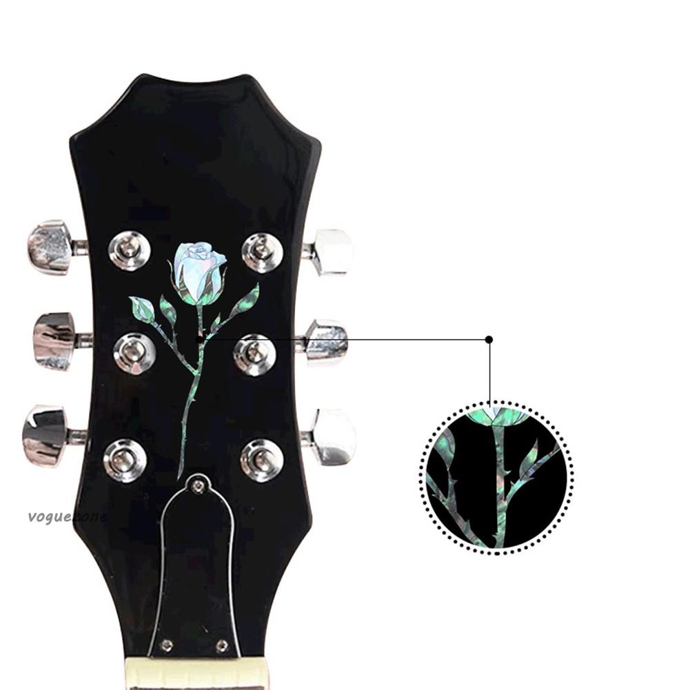 #VOGUEZ#Guitar Sticker Decal Blue Rose Decal Guitar Guitar Neck Headstock Sticker