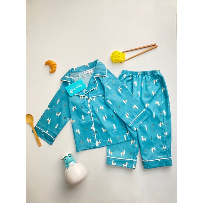 Bộ Yukata, pijama cho bé, bộ đồ mặc nhà dài tay cho bé từ 2-6 tuổi - dude kids