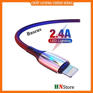 Cáp sạc nhanh Baseus 2.4A báo đèn chân Lightning