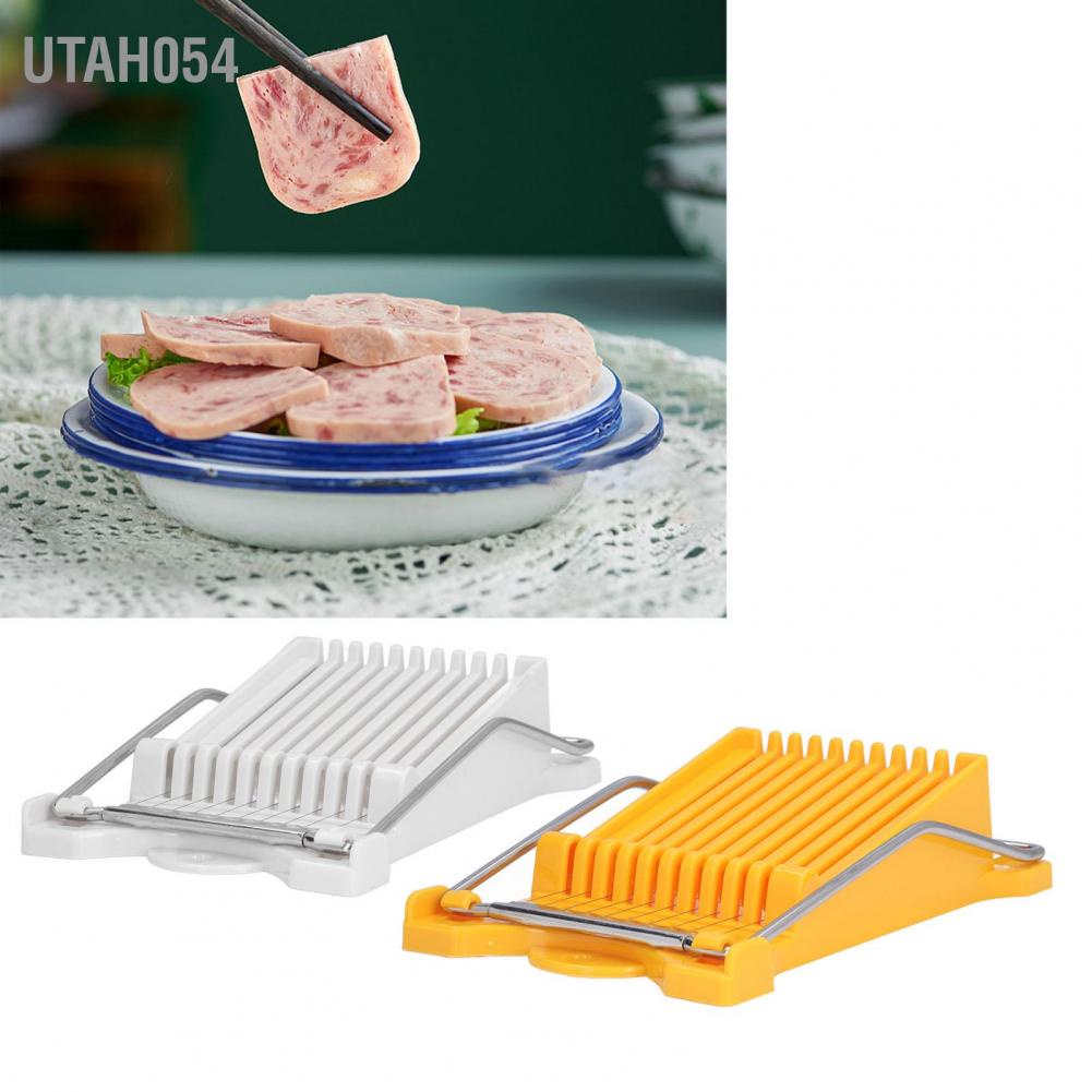 Utah054 Kitchen Luncheon Meat Ham Cutter Boiled Egg Stainless Steel Wire Cutting Tool for Banana Sausage